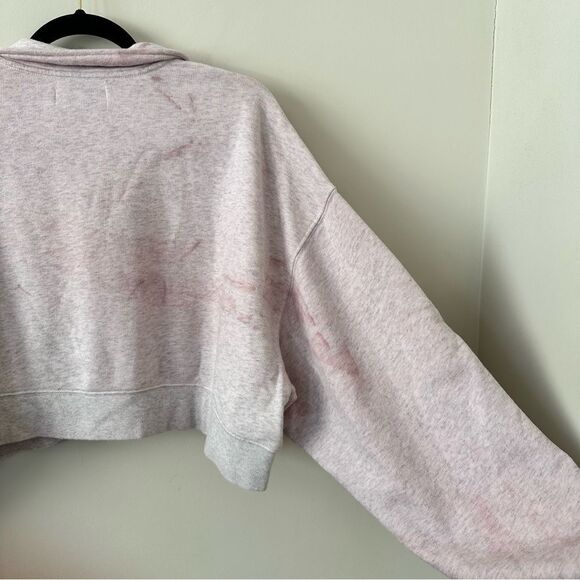 Aritzia-Tna Cropped Tie Dye 1/4 Zip Pullover (Size:Large) - Picture 8 of 12
